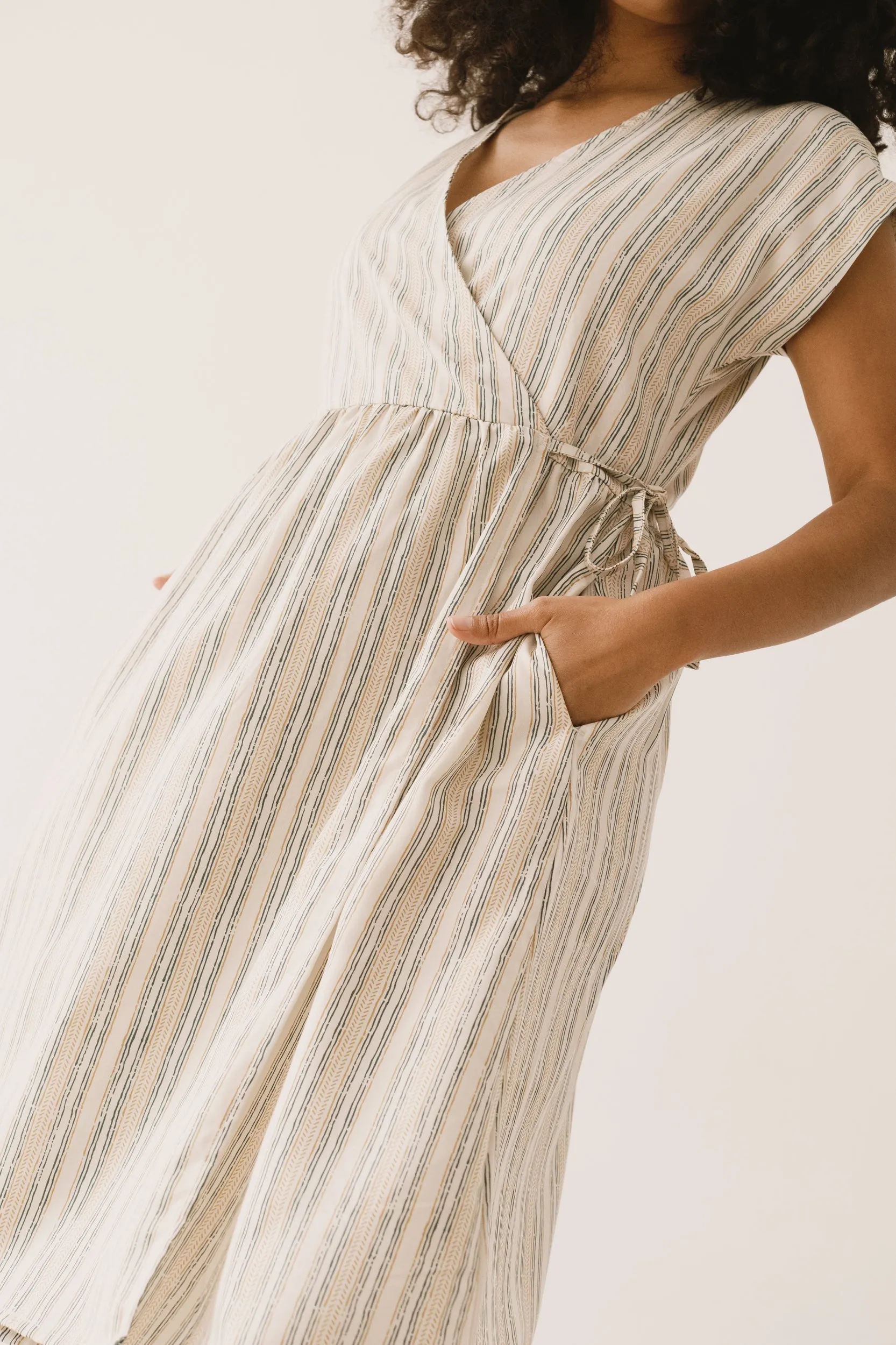 Hira Tencel Wrap Midi Dress Trace Print sold by Ivalo.com product image thumbnail 4