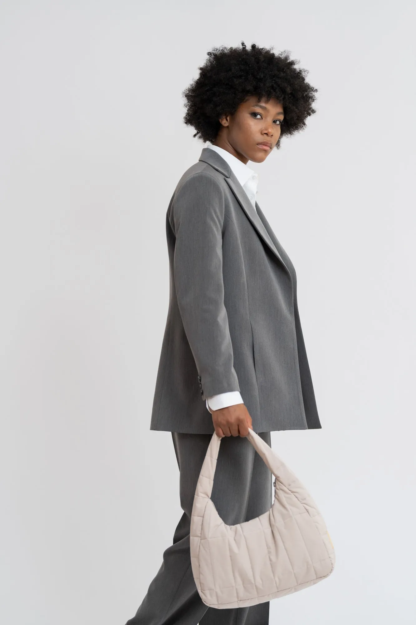 Pillow Upcycled Shoulder Bag Ashy Beige sold by Ivalo.com product image thumbnail 2