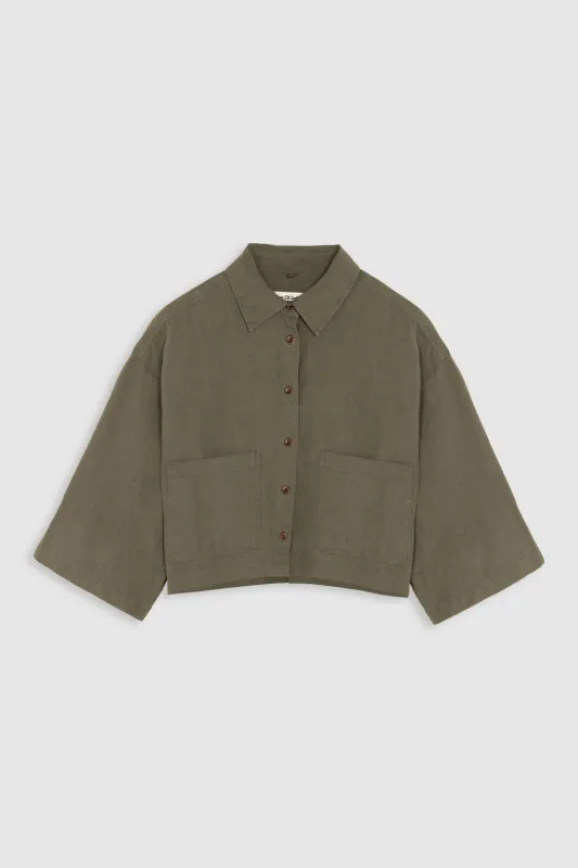 Wanda Linen Overshirt Bungee Cord sold by Ivalo.com