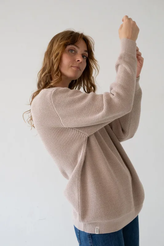 Tam Unisex Organic Cotton Sweater Magnolia White sold by Ivalo.com