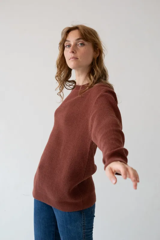 Tam Unisex Organic Cotton Sweater Garnet Rosella sold by Ivalo.com