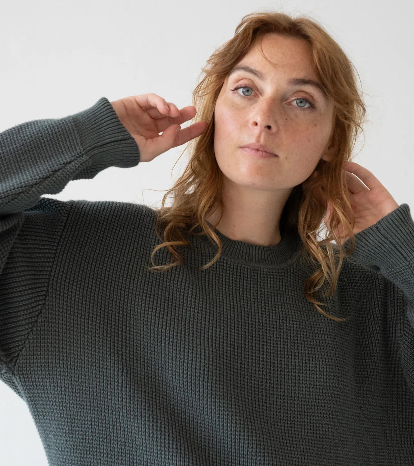 Tam Unisex Organic Cotton Sweater Hydrangea Blue sold by Ivalo.com product image thumbnail 2