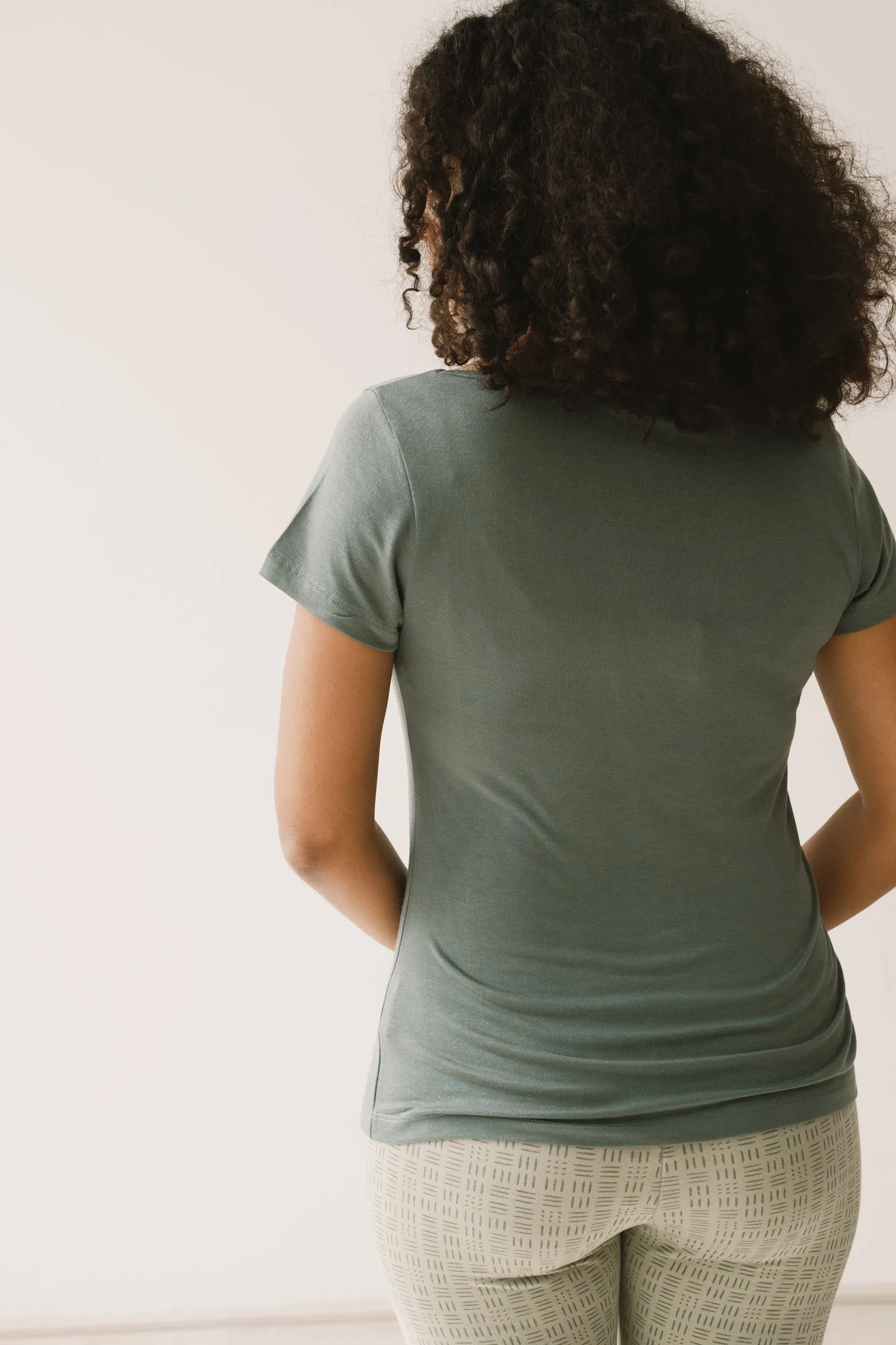 Hilda Short Sleeved Tencel T-Shirt Green sold by Ivalo.com product image thumbnail 2