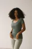 Hilda Short Sleeved Tencel T-Shirt Green sold by Ivalo.com