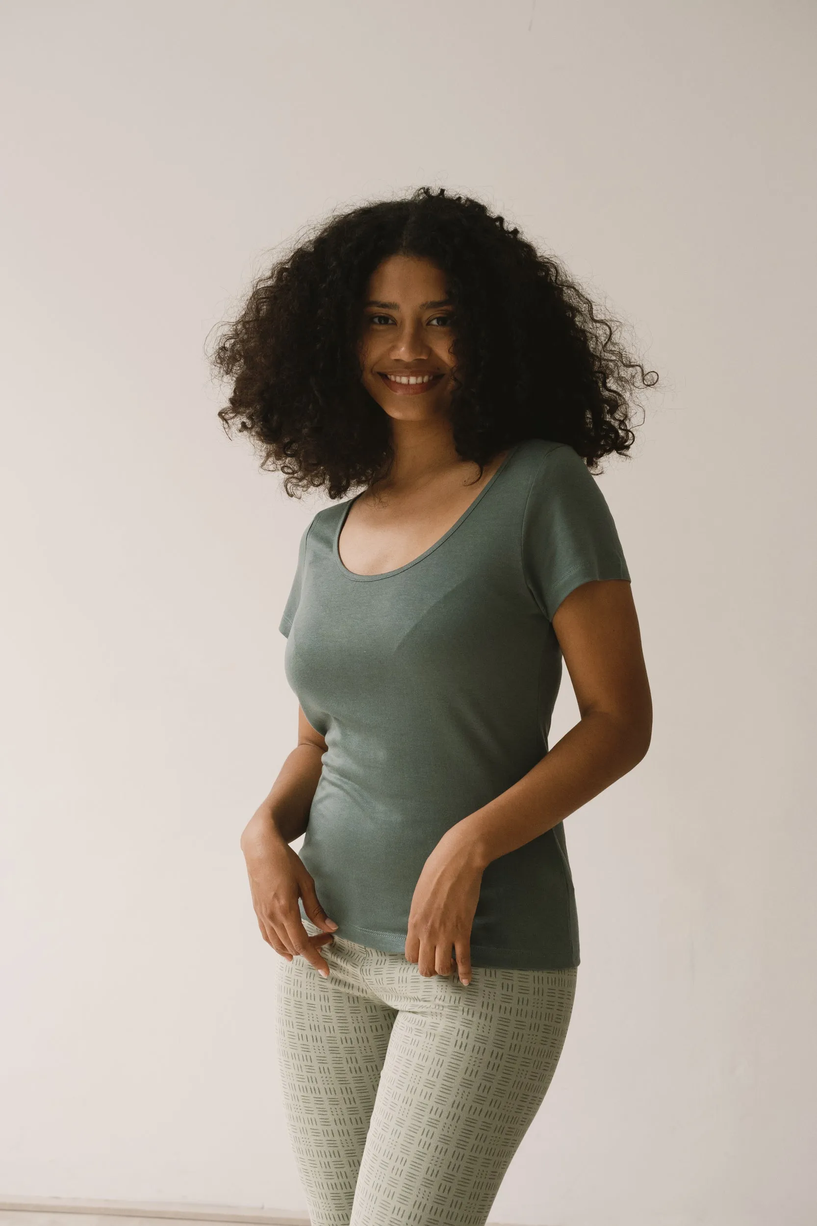 Hilda Short Sleeved Tencel T-Shirt Green sold by Ivalo.com product image thumbnail 3