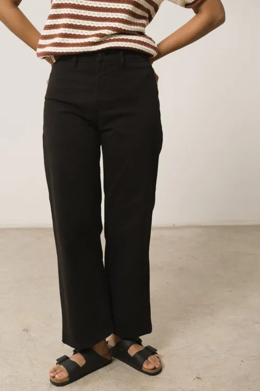 Hani Recycled Cotton Sailor Pants Black sold by Ivalo.com