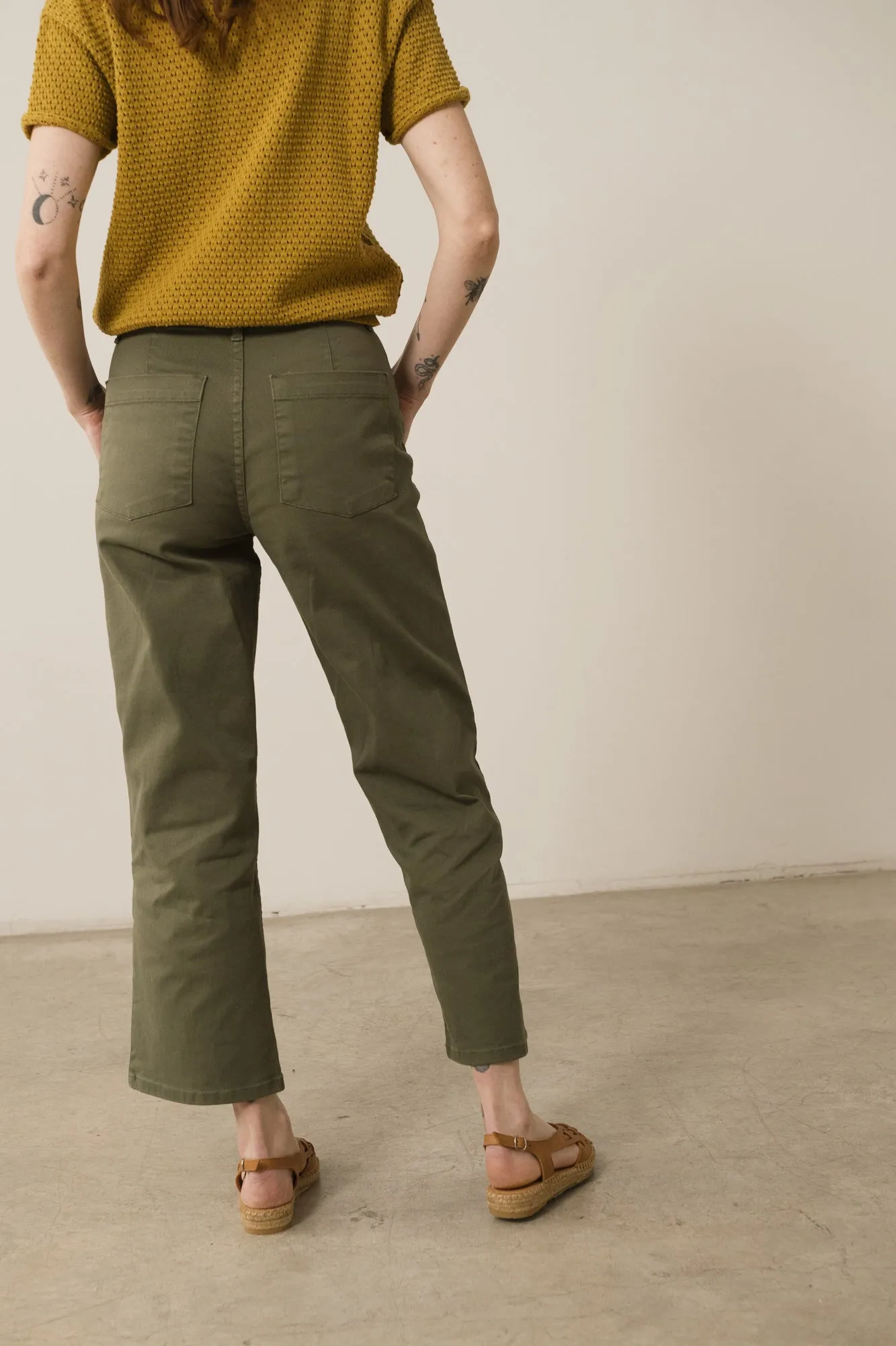 Hani Recycled Cotton Sailor Pants Green sold by Ivalo.com product image thumbnail 2
