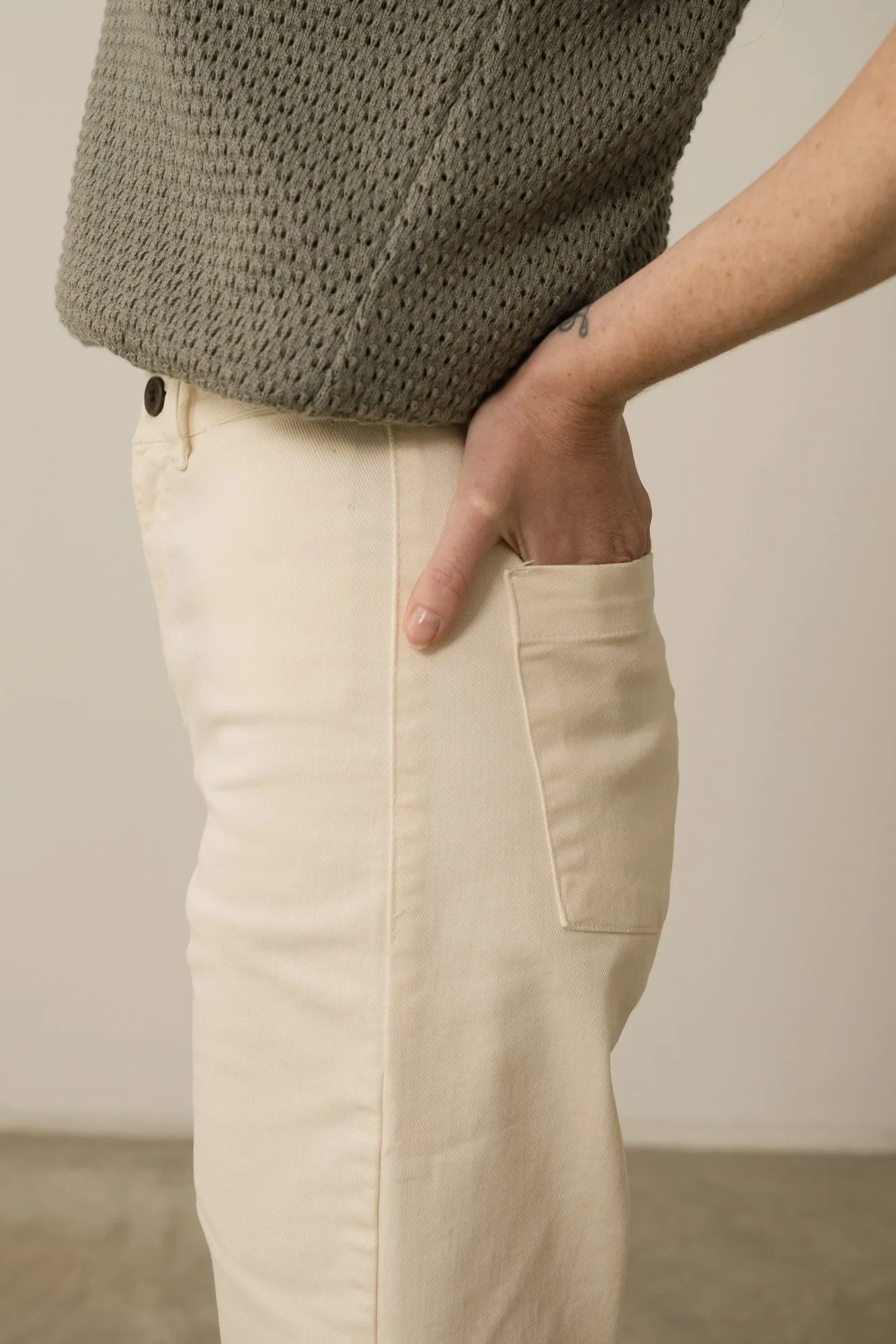 Hani Recycled Cotton Sailor Pants White sold by Ivalo.com product image thumbnail 4