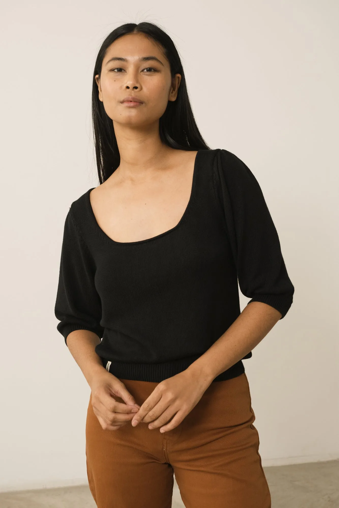 Haya Knitted Tencel Top Black sold by Ivalo.com