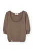 Haya Knitted Tencel Top Brown sold by Ivalo.com
