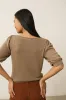 Haya Knitted Tencel Top Brown sold by Ivalo.com