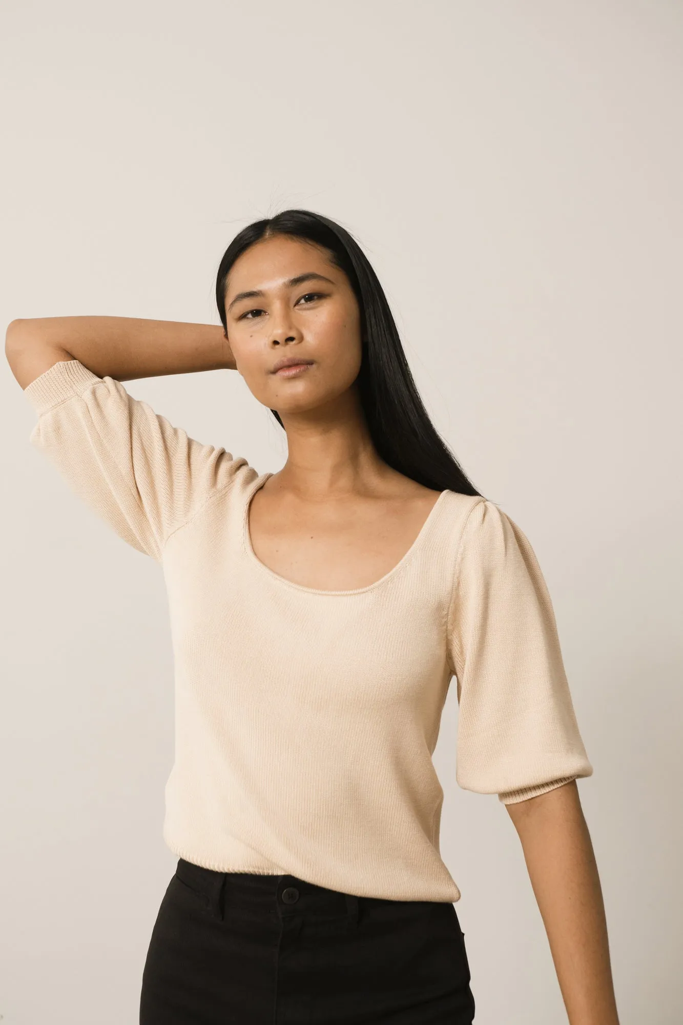 Haya Knitted Tencel Top Pink/White sold by Ivalo.com