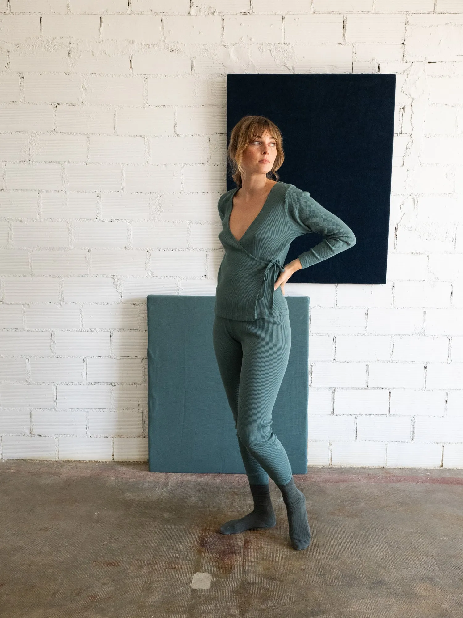 Gina Long Sleeved Crossover Top Sky Blue sold by Ivalo.com product image thumbnail 3