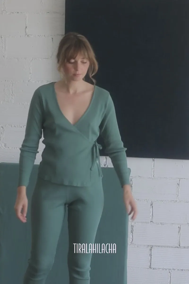 Gina Long Sleeved Crossover Top Sky Blue sold by Ivalo.com product image thumbnail 5