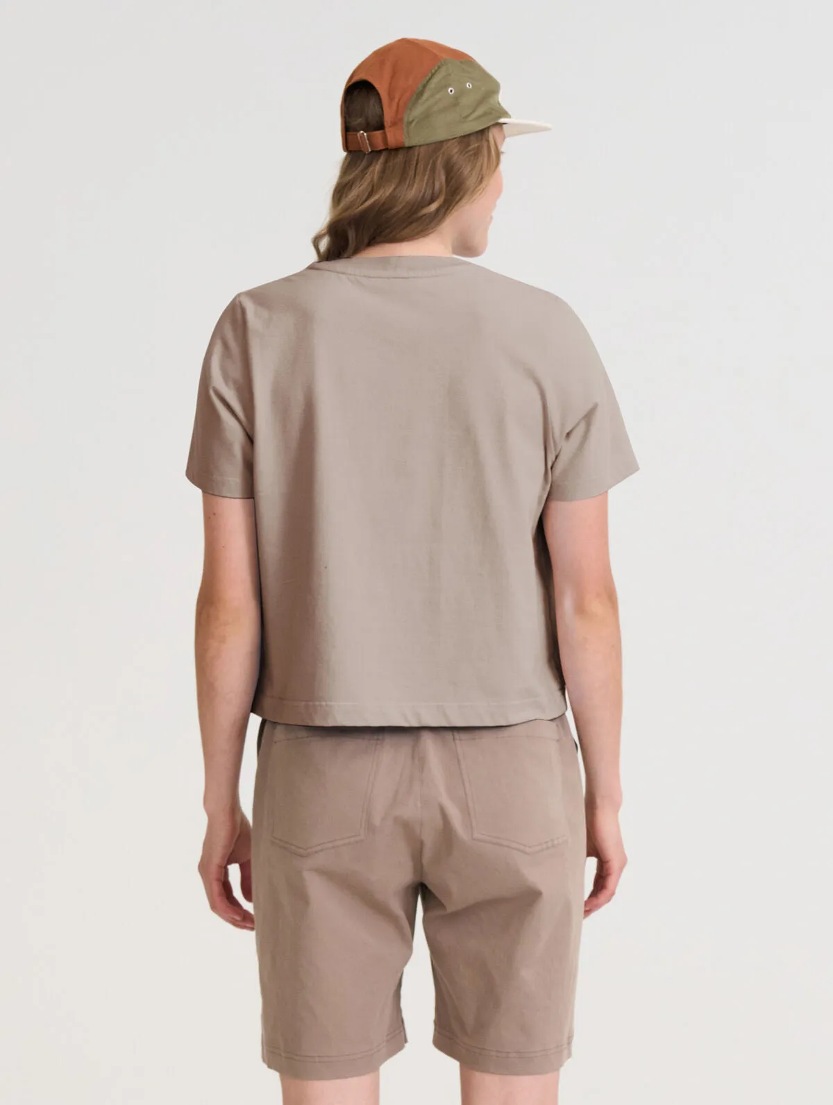 Cropped T-Shirt Taupe sold by Ivalo.com product image thumbnail 2