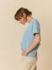 V-Neck Cotton T-Shirt Vintage Blue sold by Ivalo.com