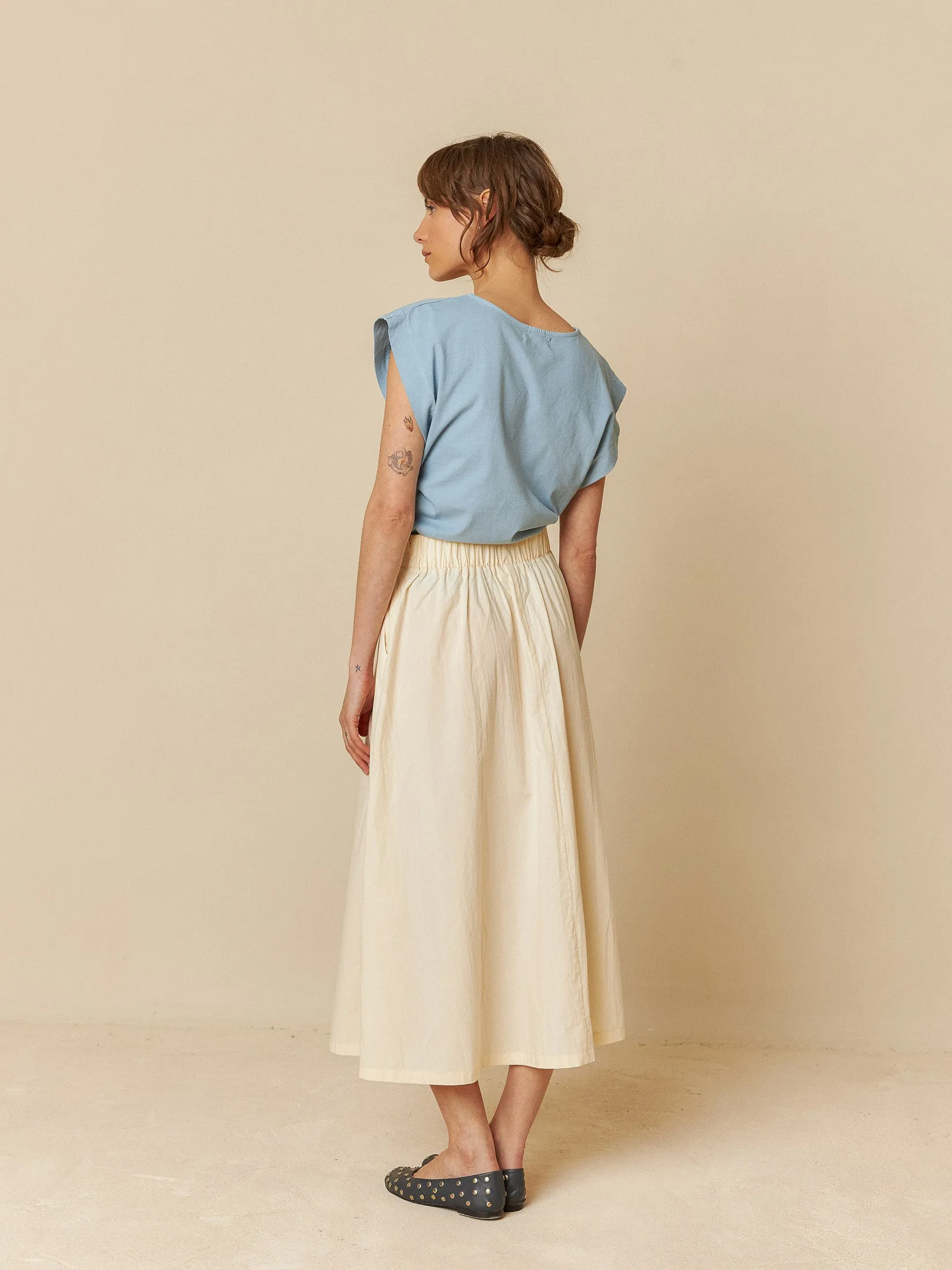 Poplin Midi Skirt Ecru sold by Ivalo.com product image thumbnail 2