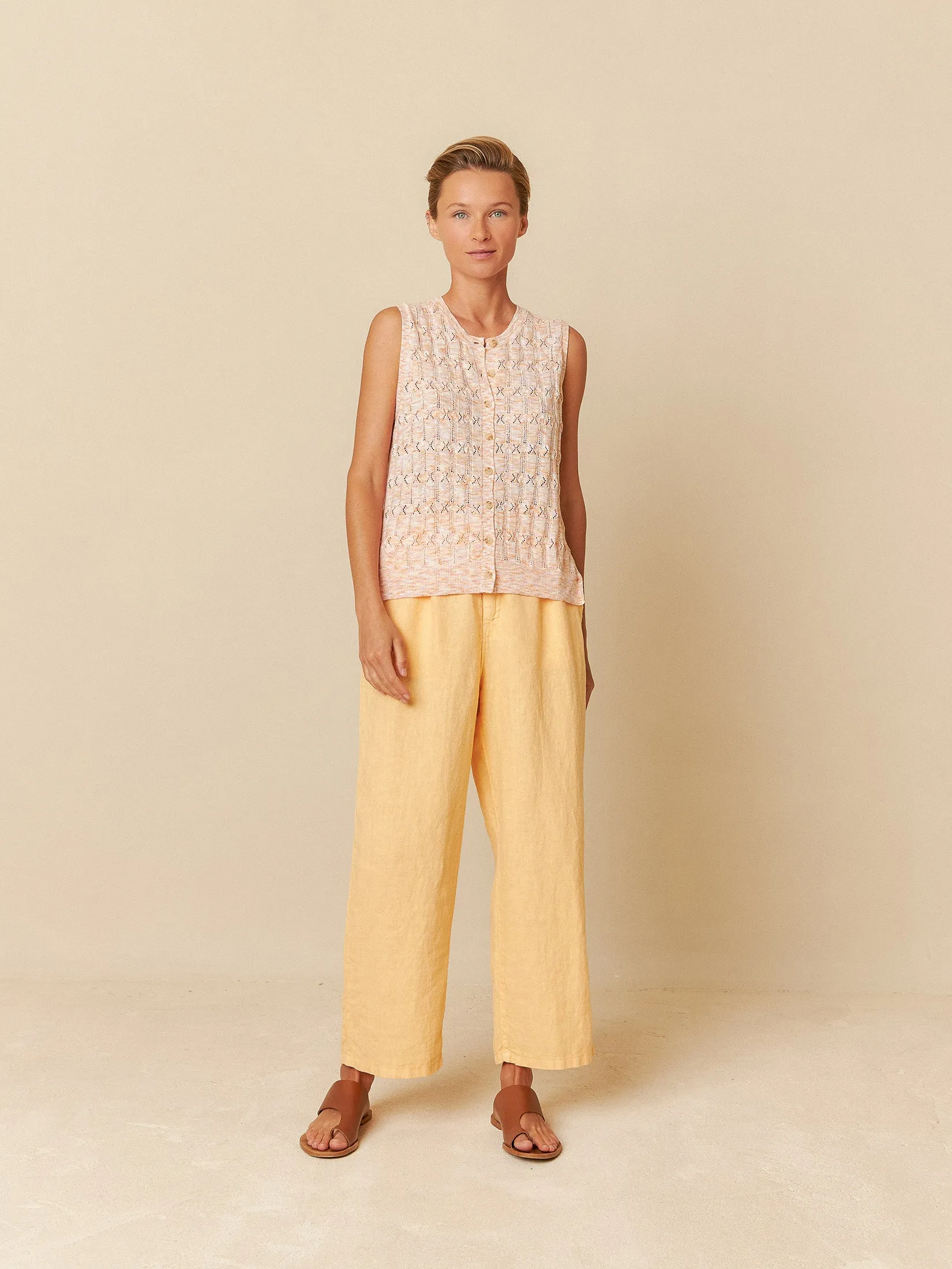 Pointelle Knit Vest Tangerine sold by Ivalo.com product image thumbnail 4