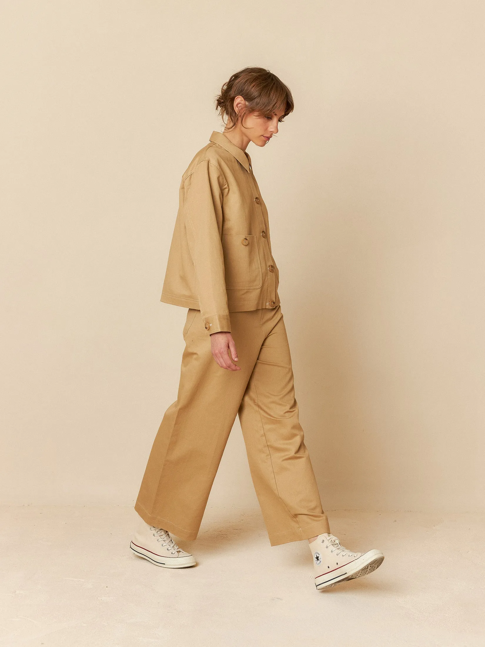 Structured Twill Jacket Sandy Brown sold by Ivalo.com product image thumbnail 4