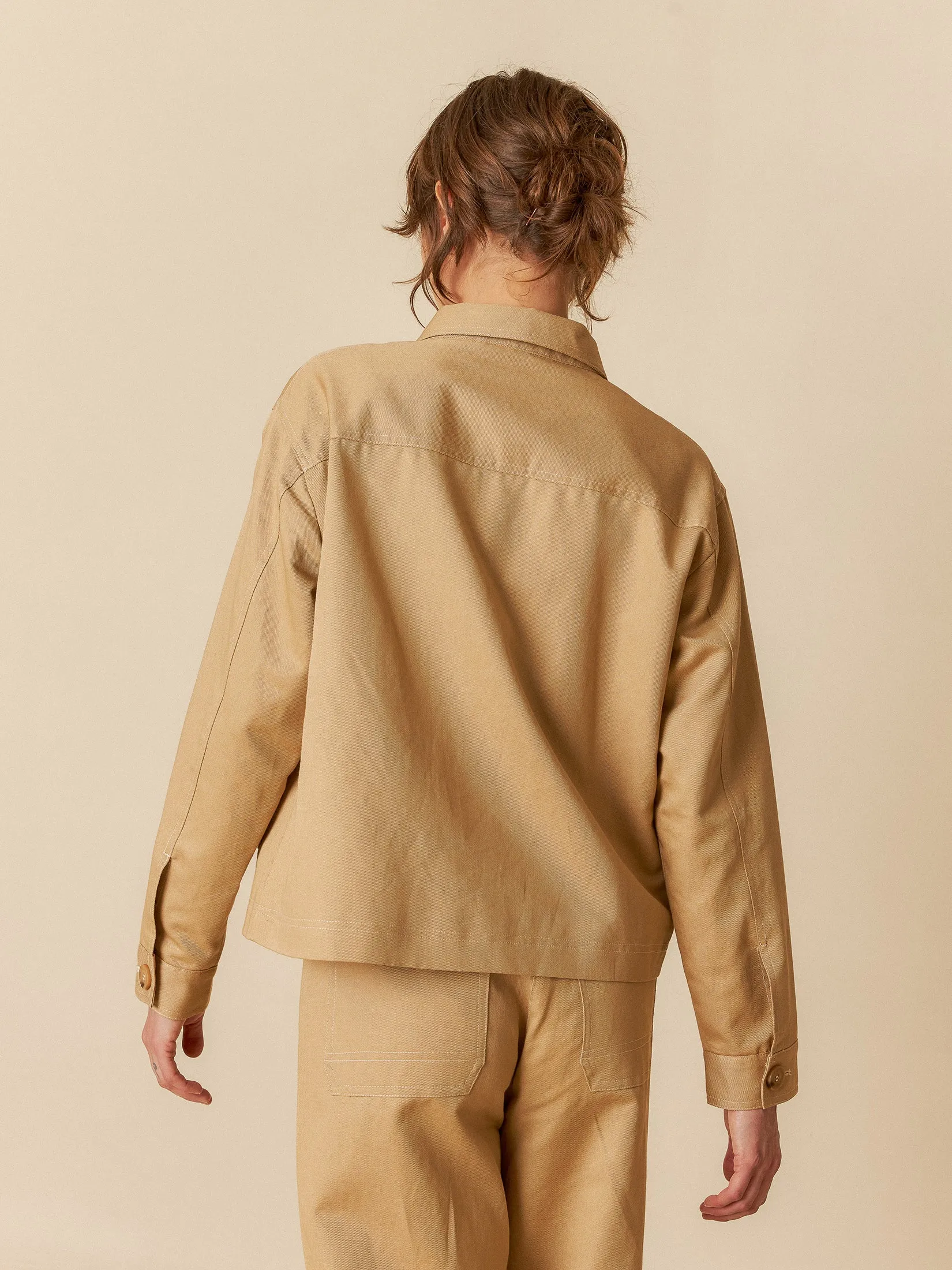 Structured Twill Jacket Sandy Brown sold by Ivalo.com product image thumbnail 2