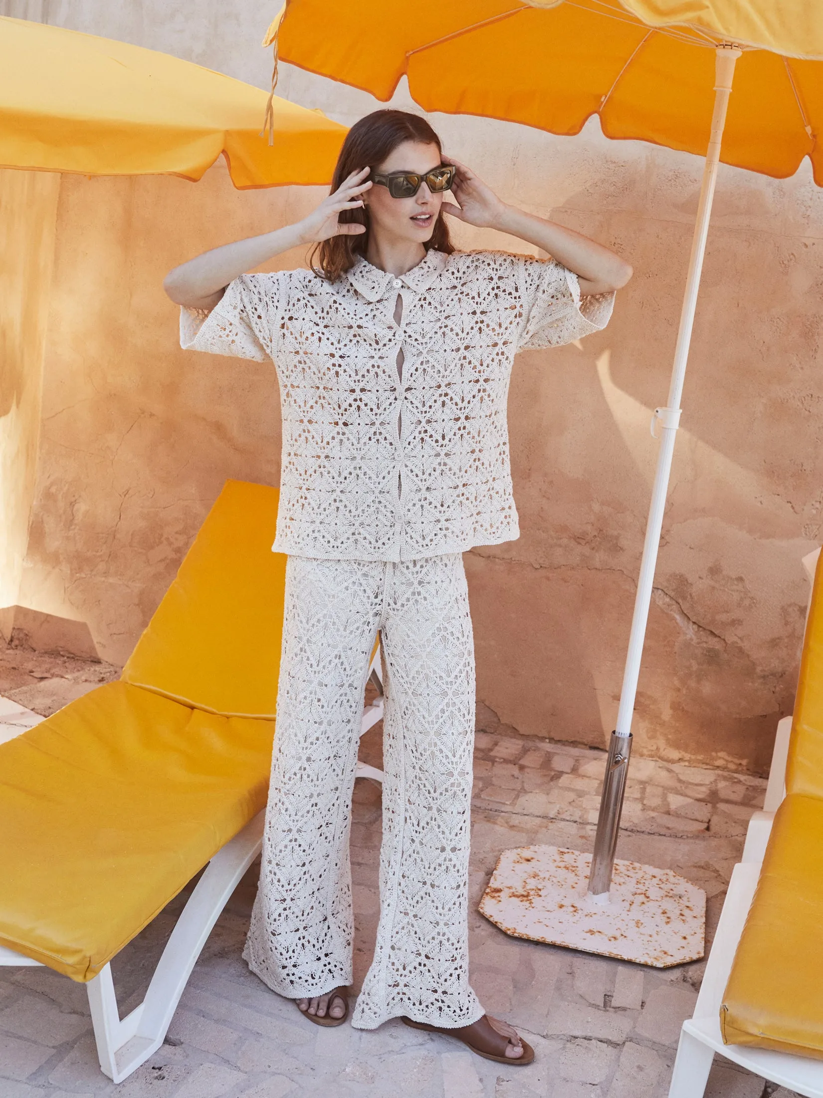 Short-Sleeved Crochet Jacket Ecru sold by Ivalo.com product image thumbnail 3