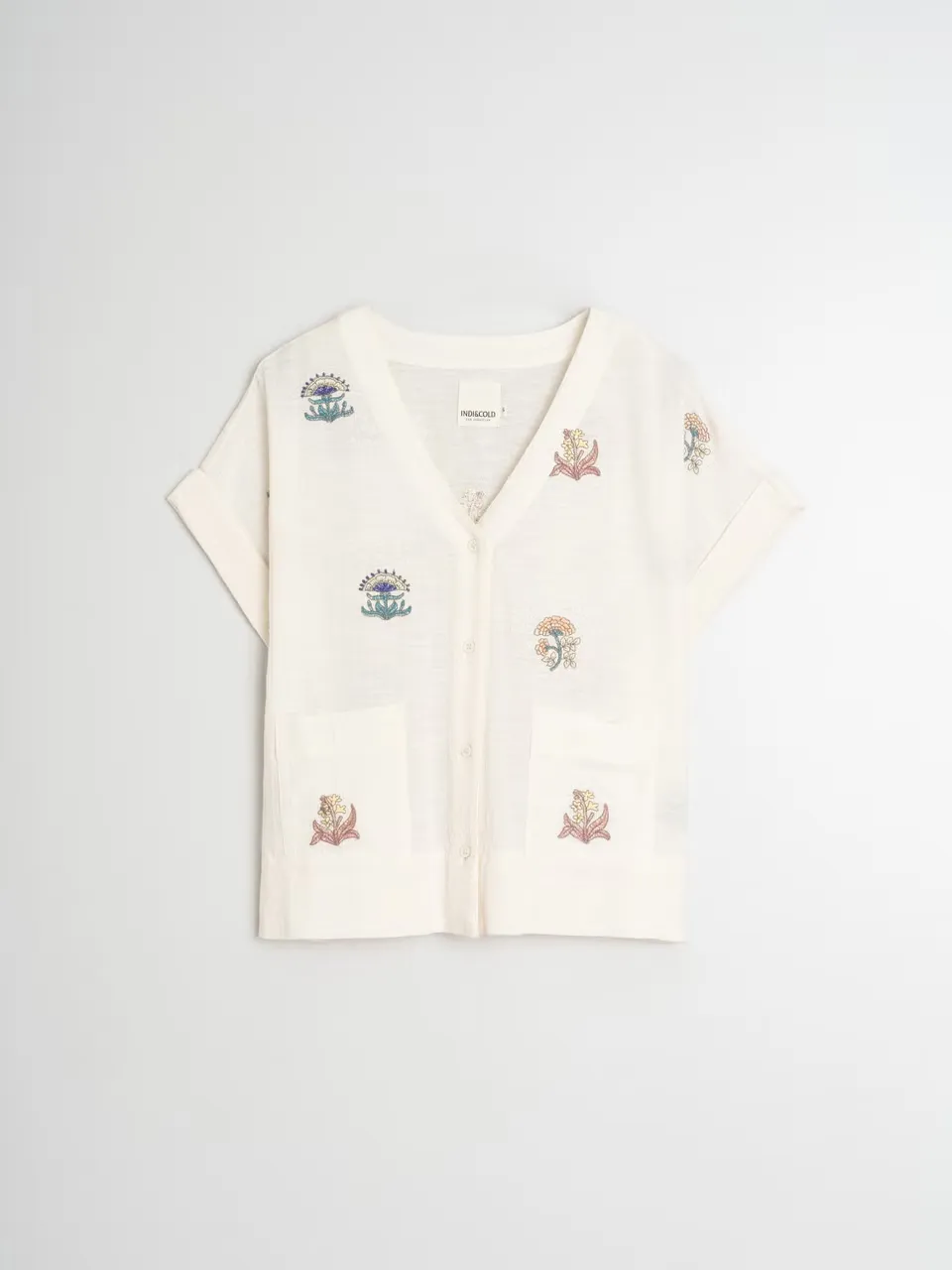 Short-Sleeved Embroidered Shirt Ecru sold by Ivalo.com product image thumbnail 3