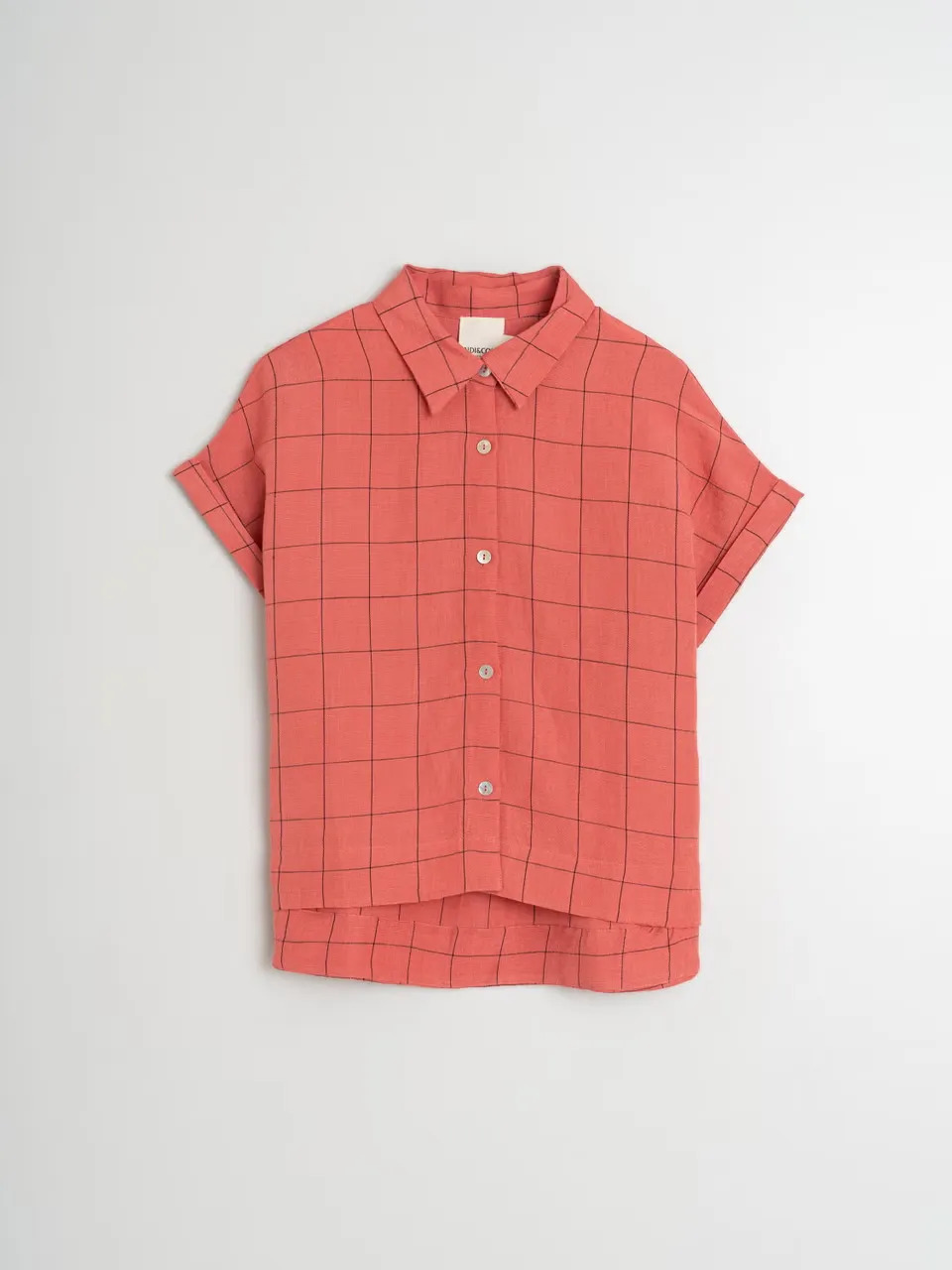 Windowpane Check Shirt Watermelon Red sold by Ivalo.com product image thumbnail 5