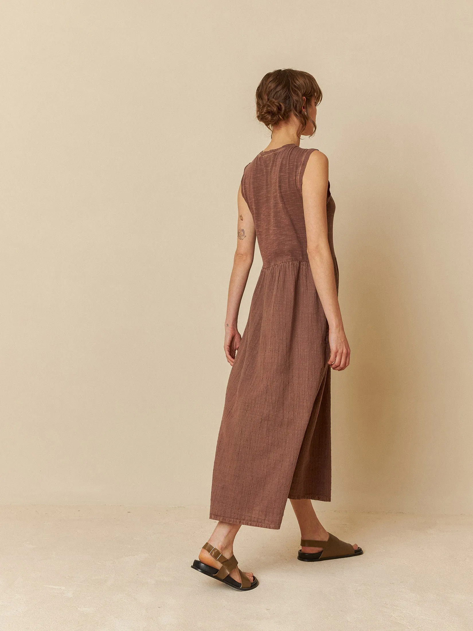 Washed Effect Dress Chocolate sold by Ivalo.com product image thumbnail 2