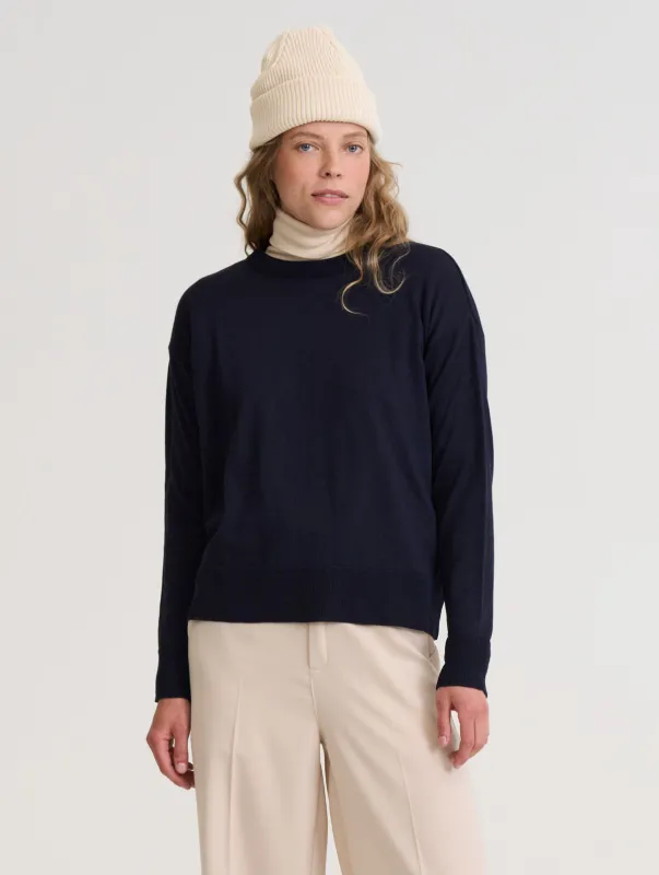 Helene Merino Sweater Ink Blue sold by Ivalo.com