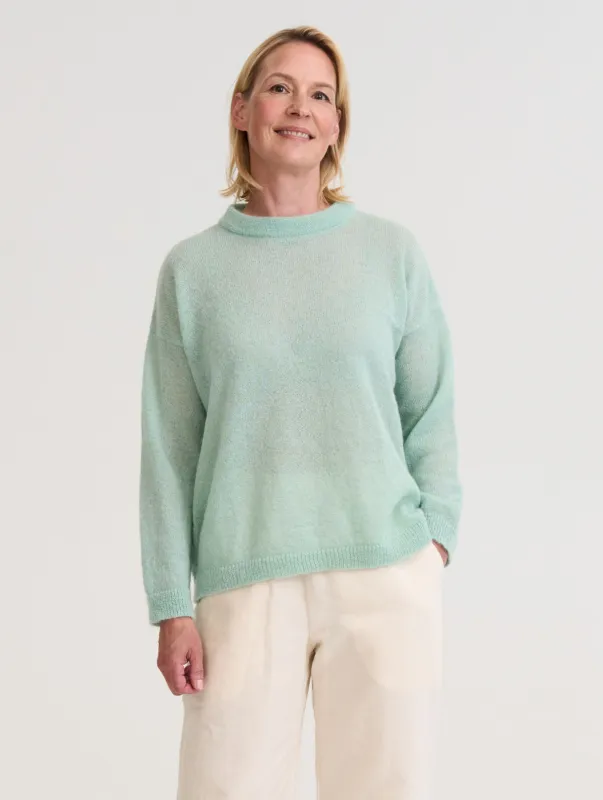 Ellen Mohair Blend Sweater Sage Green sold by Ivalo.com