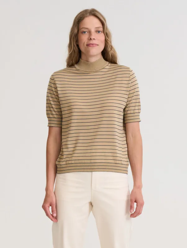 Elea Tencel Knit Beige/Black Striped sold by Ivalo.com