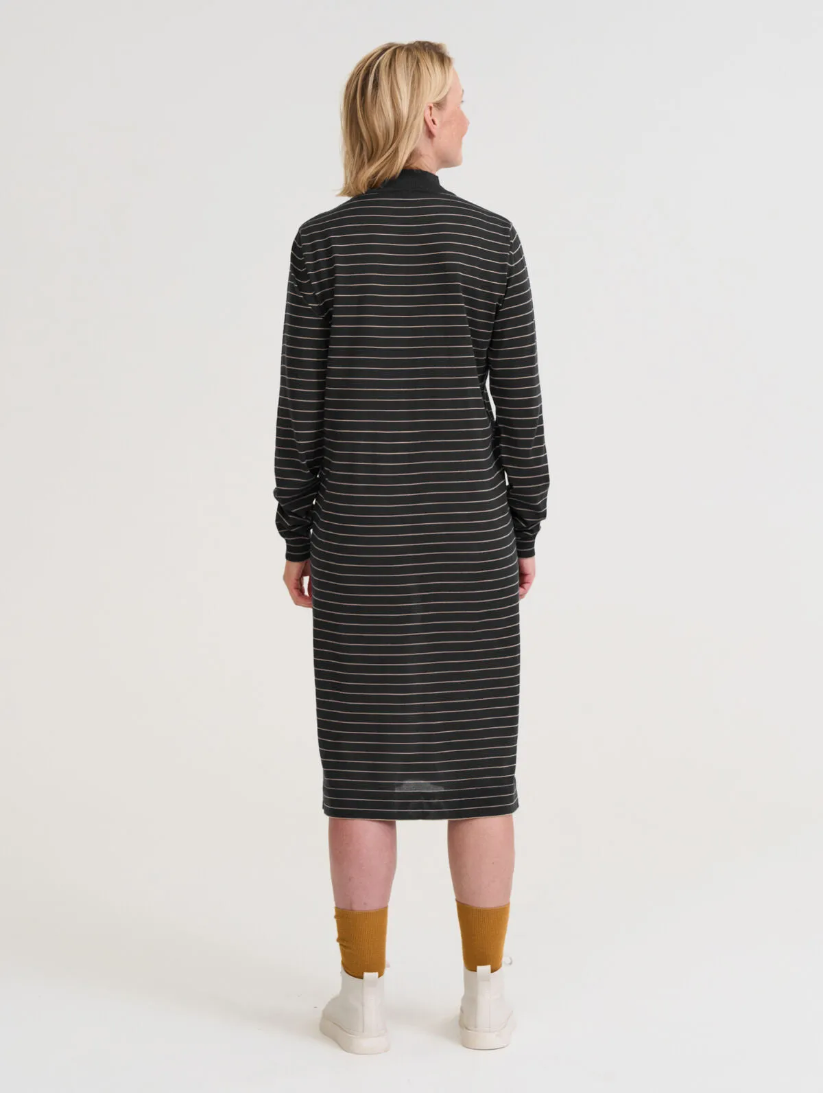 Lilia Tencel Knit Dress Black/Beige Striped sold by Ivalo.com product image thumbnail 2