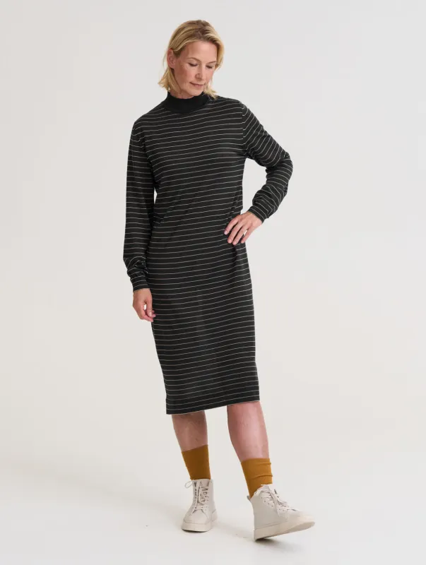 Lilia Tencel Knit Dress Black/Beige Striped sold by Ivalo.com