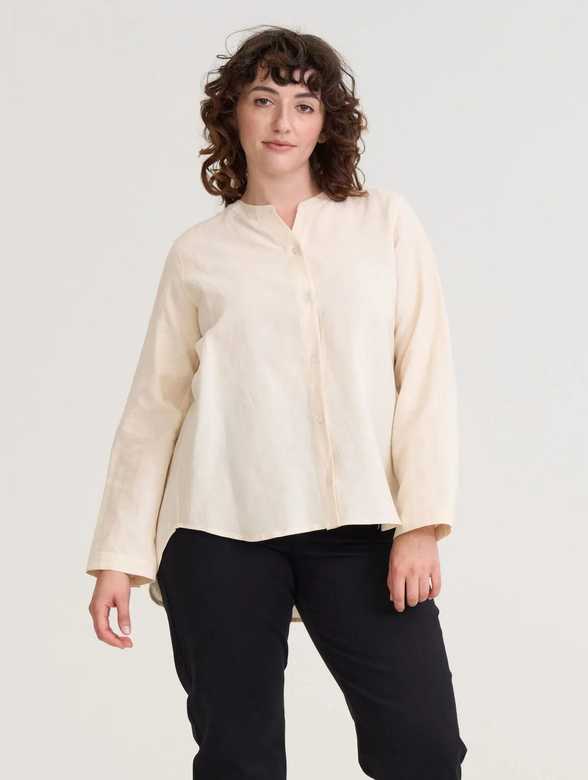 Amelia Linen Blend Shirt Birch sold by Ivalo.com product image thumbnail 3