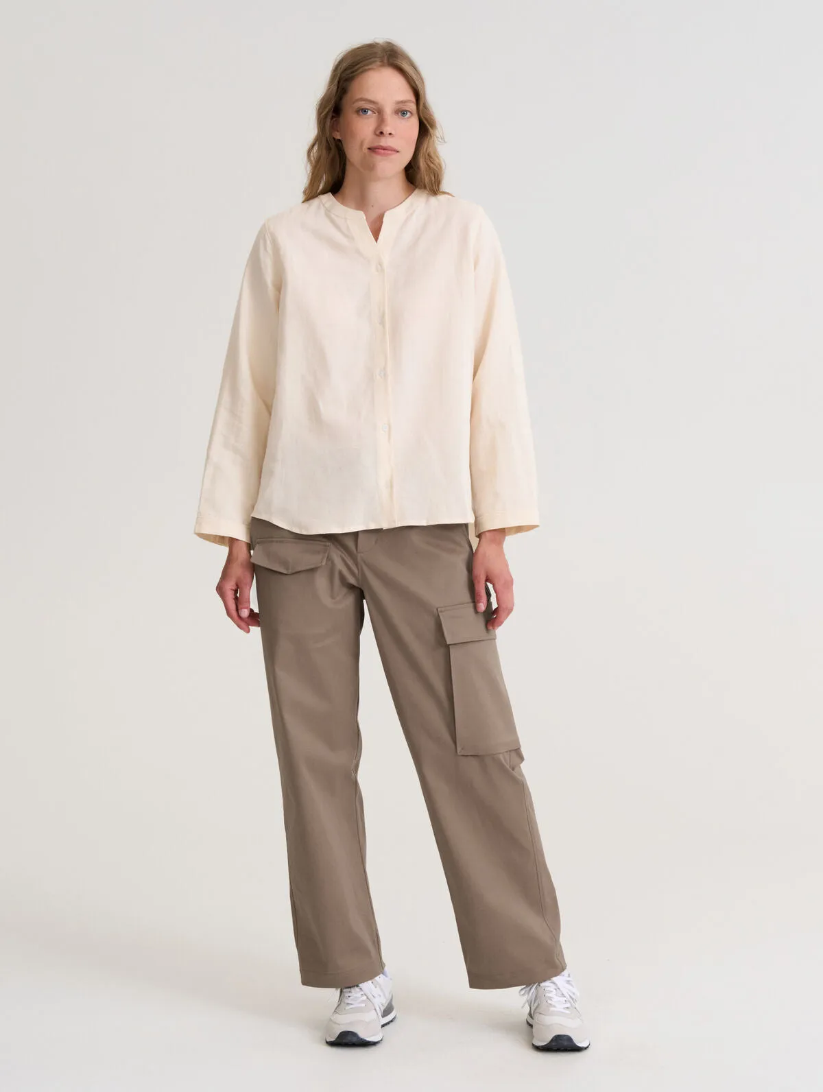Amelia Linen Blend Shirt Birch sold by Ivalo.com product image thumbnail 5