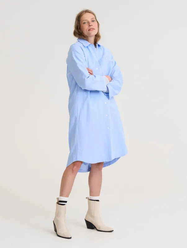 Alissa Linen Blend Shirt-Dress Light Blue sold by Ivalo.com