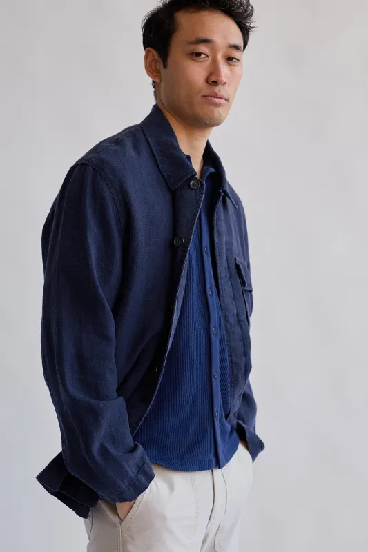 Walpole Overshirt Navy Blue sold by Ivalo.com