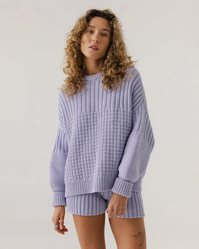 Delčia Cotton Sweater Lilac sold by Ivalo.com