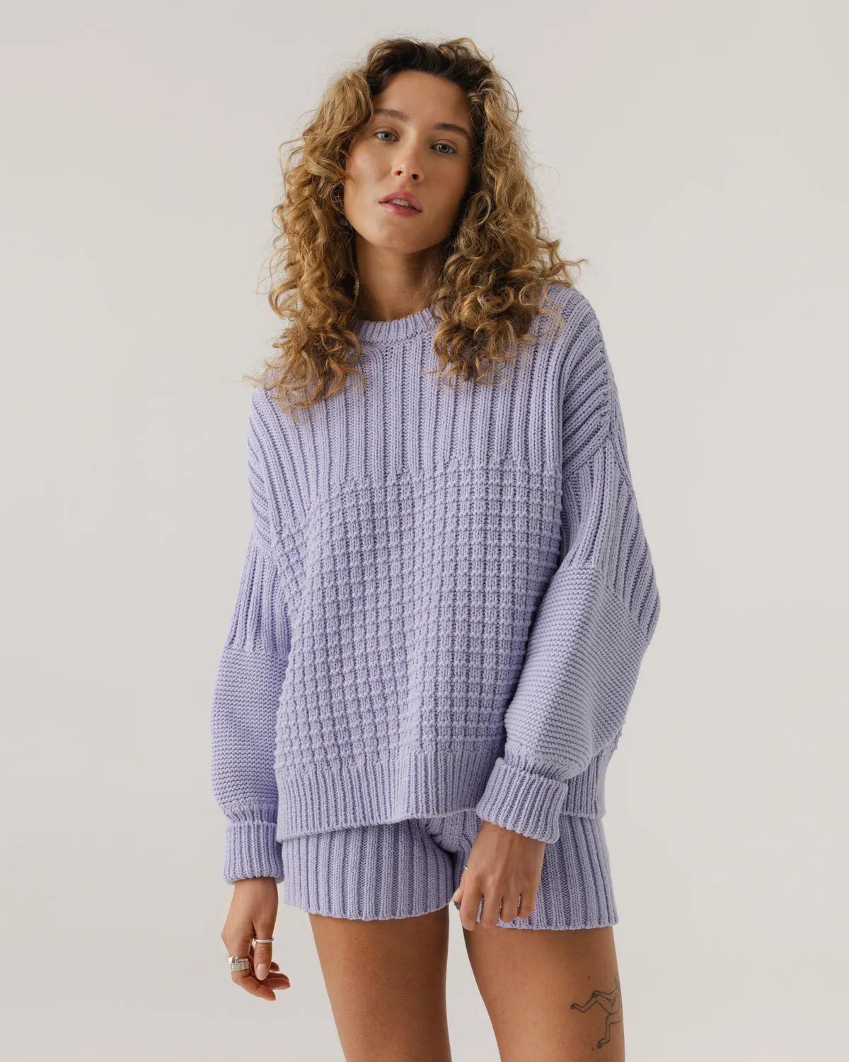 Delčia Cotton Sweater Lilac sold by Ivalo.com