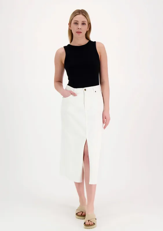 Ellen Denim Skirt Off-White sold by Ivalo.com