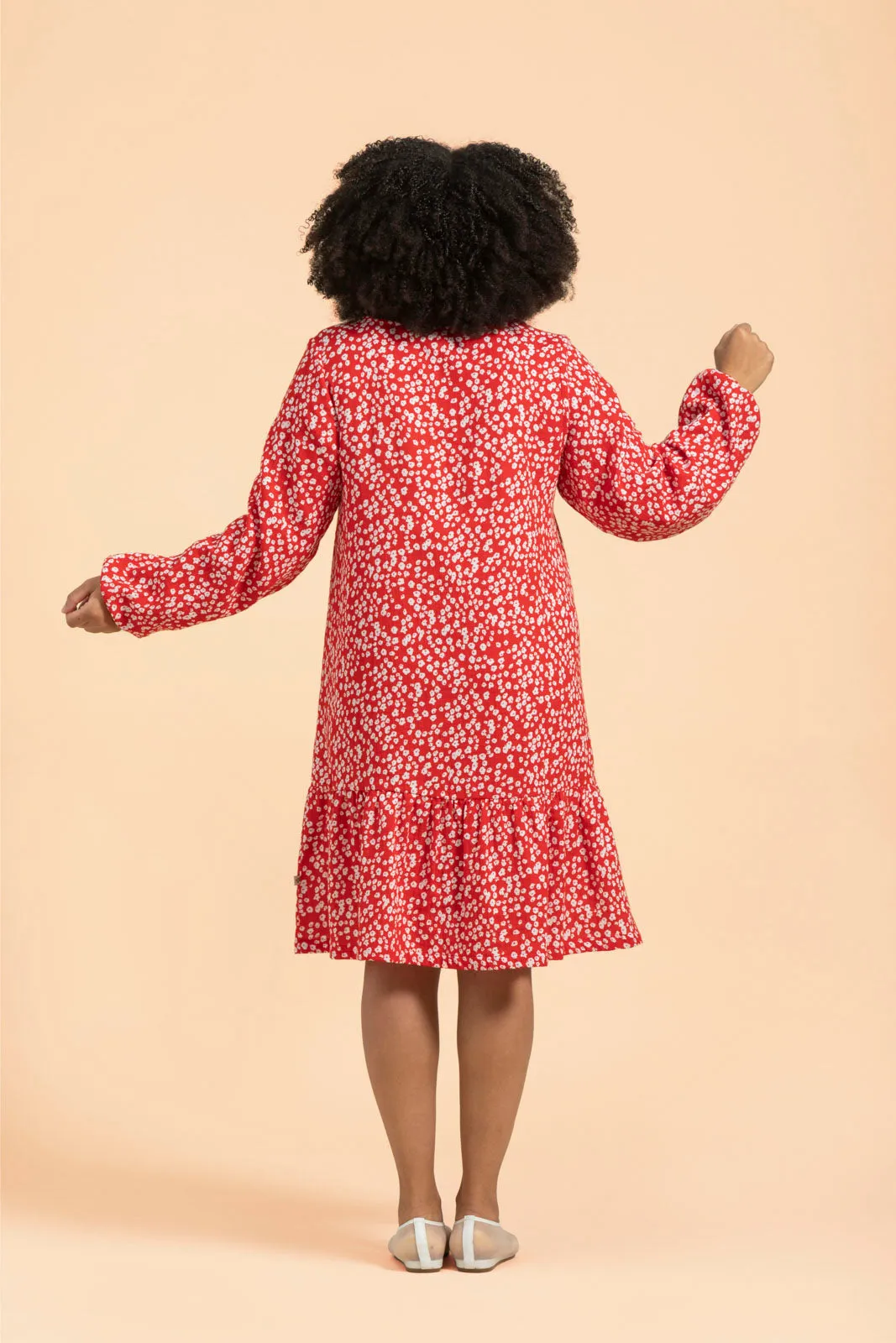 Ruffle Button Dress Flora Red sold by Ivalo.com product image thumbnail 2