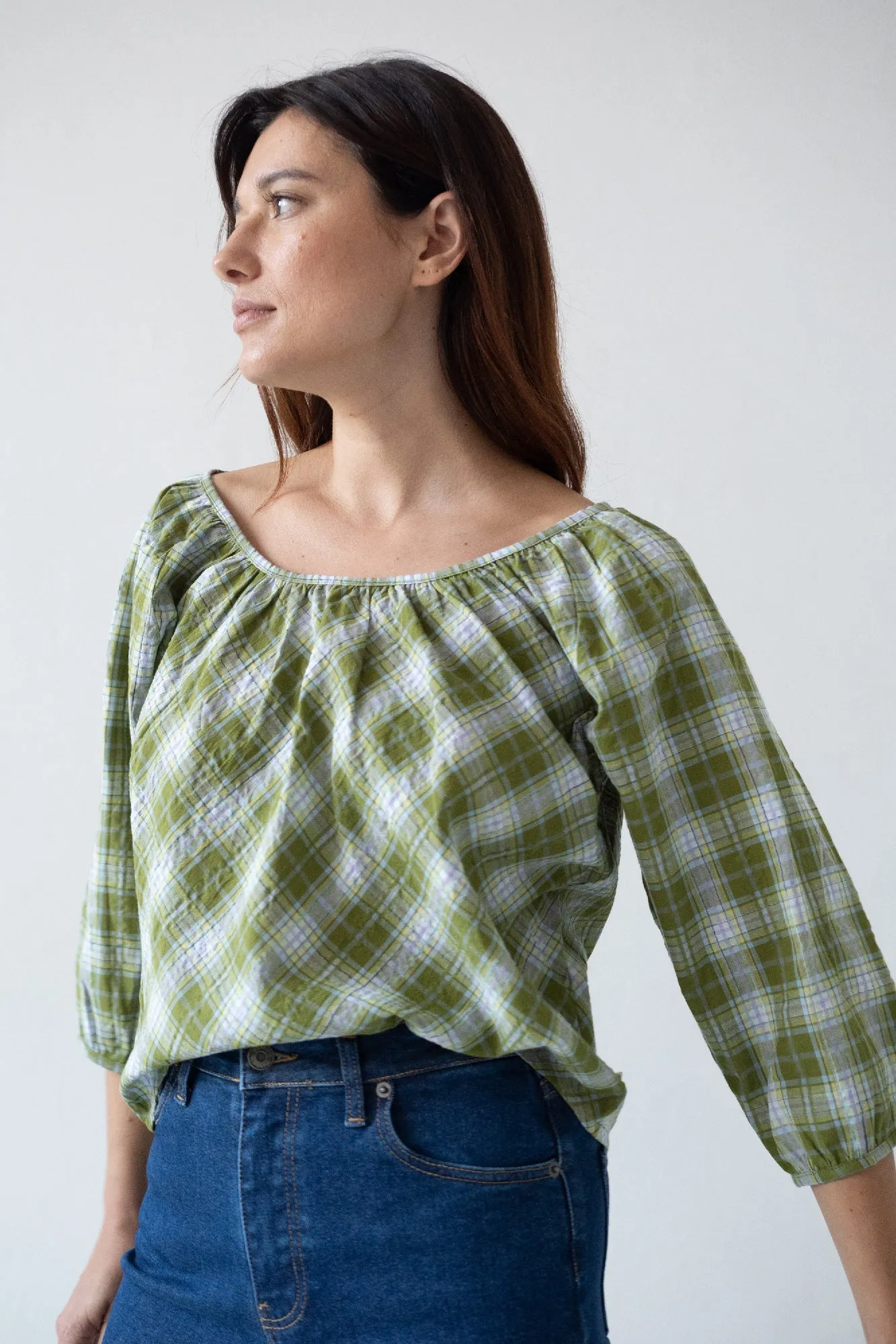 Blossom Top Plaid Green sold by Ivalo.com