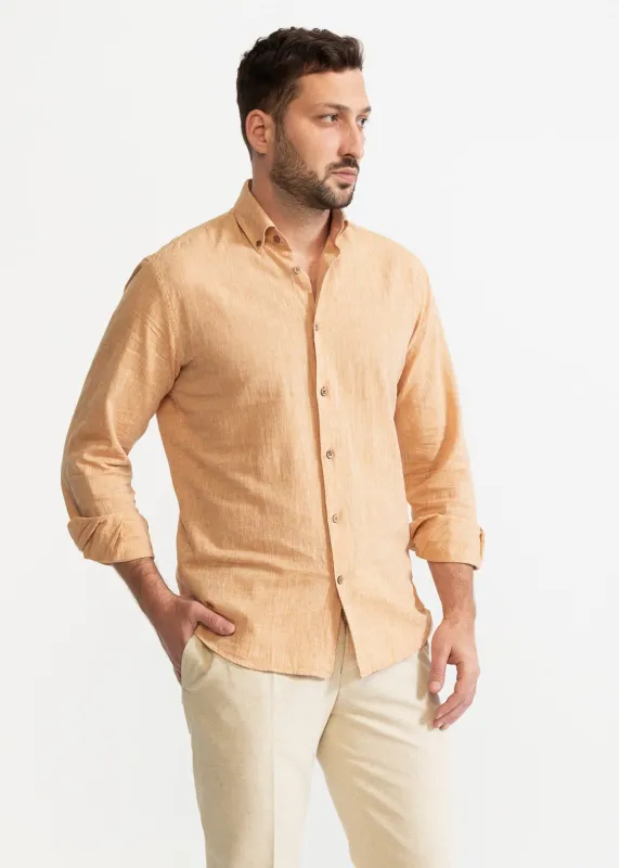 The Godeanu Linen Shirt Peach sold by Ivalo.com