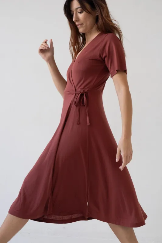 Helen Tencel Wrap Dress Red sold by Ivalo.com