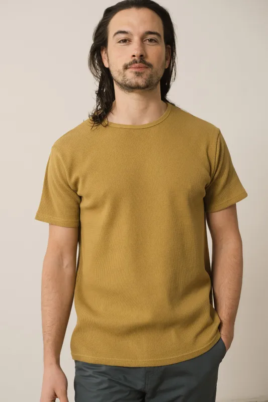 Men's Harmony Waffle T-Shirt Mustard sold by Ivalo.com