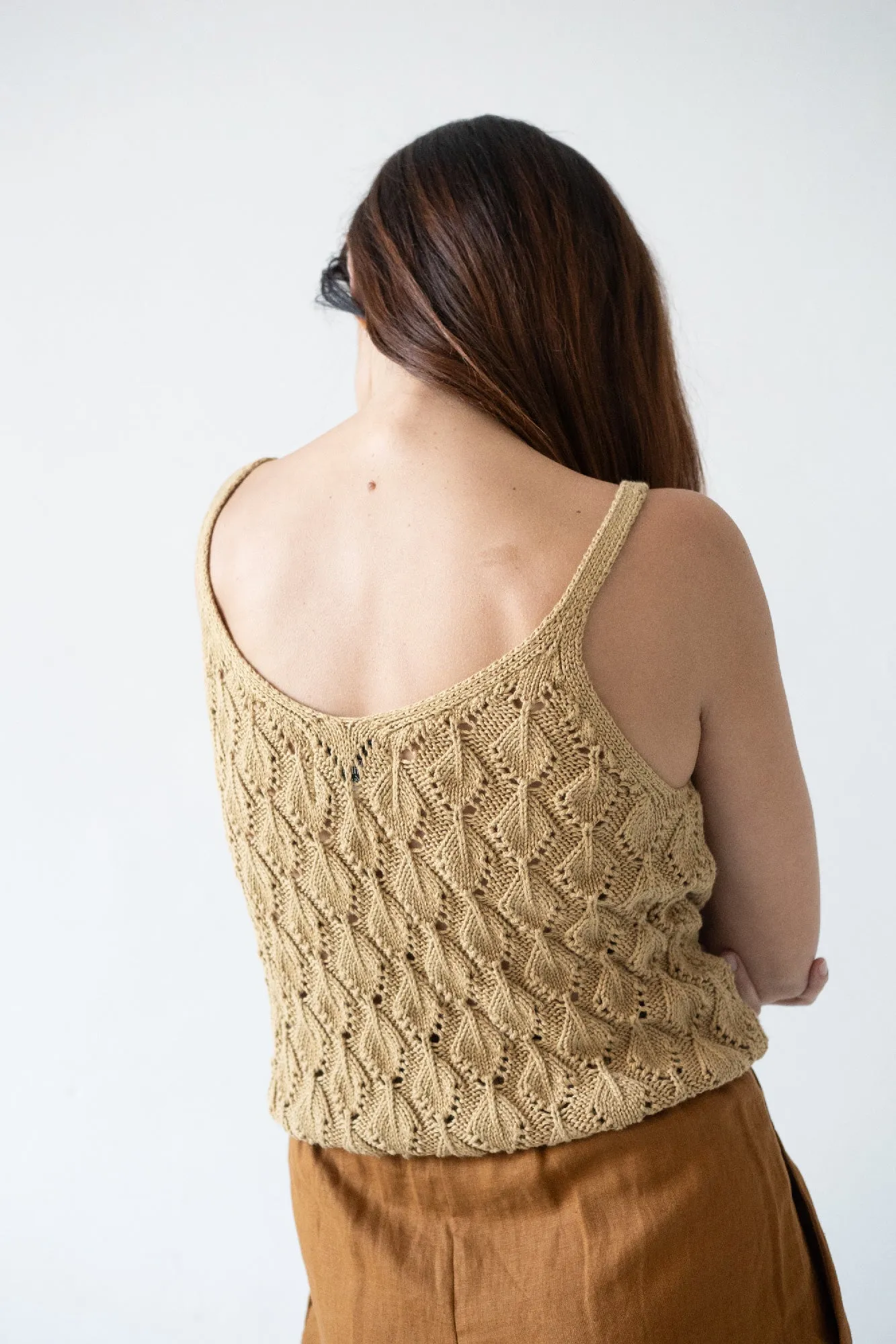 Basile Openwork Tank Top Mustard sold by Ivalo.com product image thumbnail 2