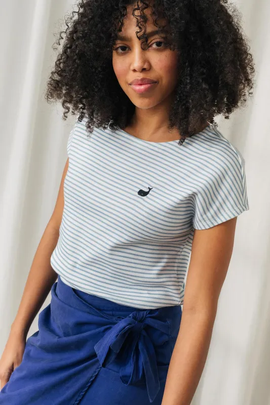 Livo Top Blue & Off White made by TWOTHIRDS