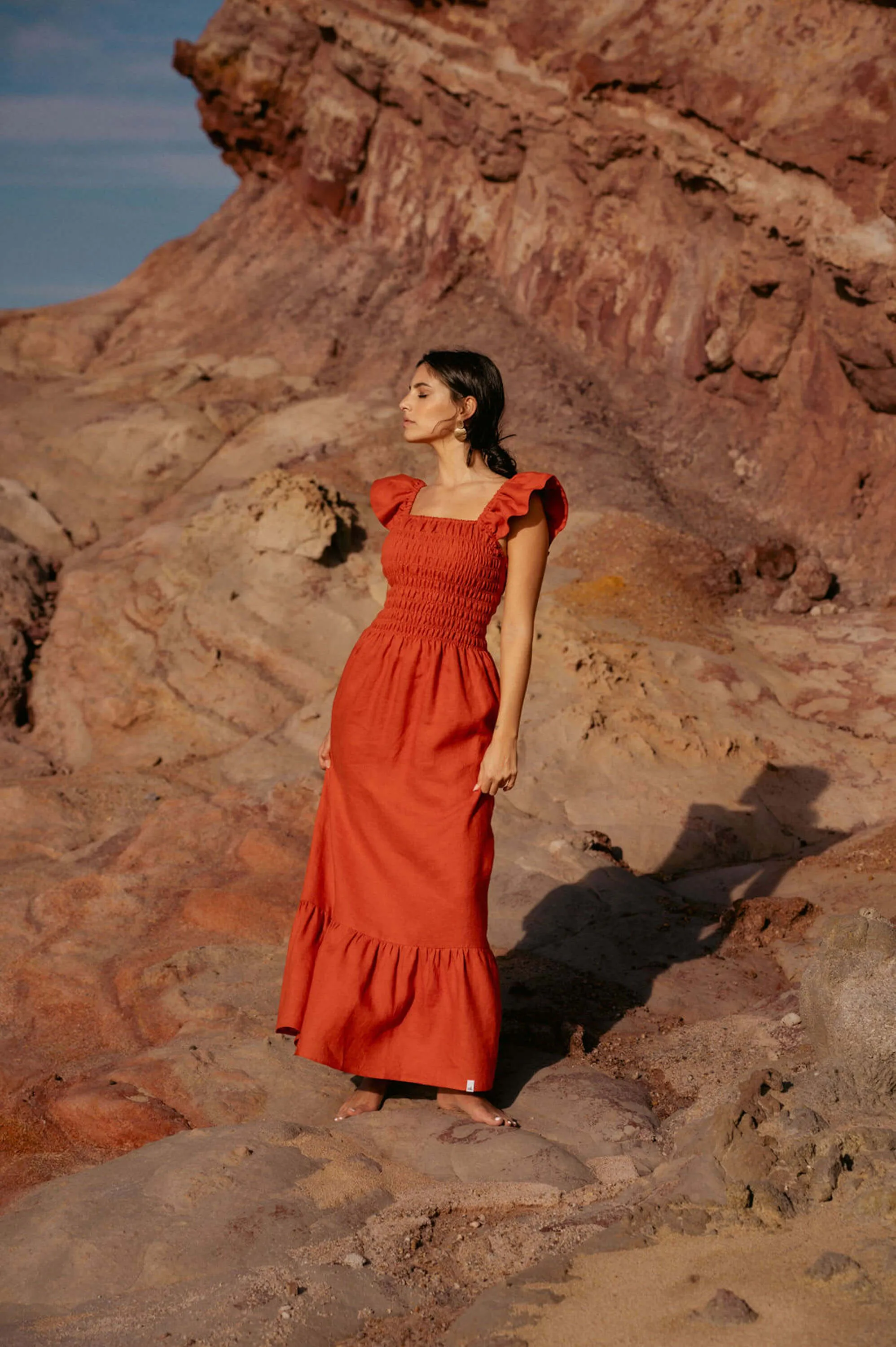 Bianca Dress Burnt Orange sold by Ivalo.com