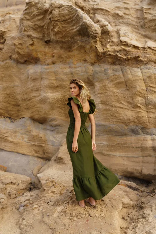 Bianca Dress Olive Green sold by Ivalo.com