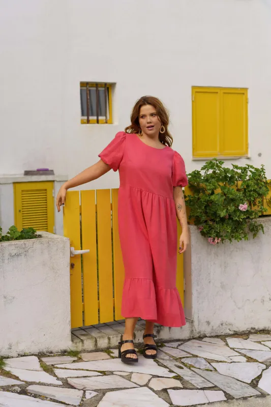 Astrid Dress Sunset Coral sold by Ivalo.com